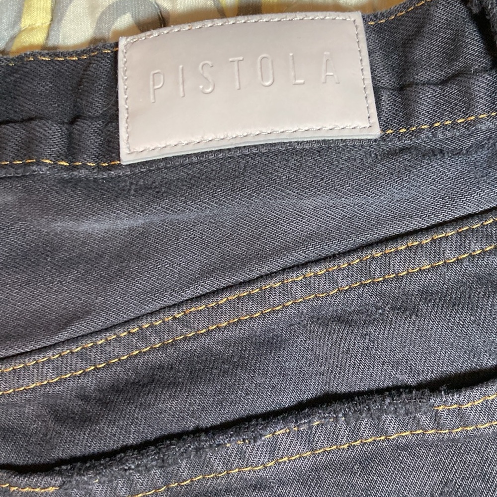 Pistola Black Raw Hem Button Fly Shorts Size 30 High Rise - Picture 14 of 14